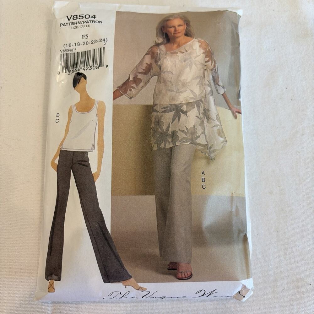 Vogue 8504 Sewing Pattern 16-24
